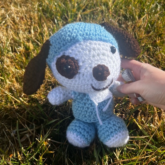 Hand Crocheted Doc the DOGtor Surgeon Stuffed Animal Plushie - Picture 10 of 13